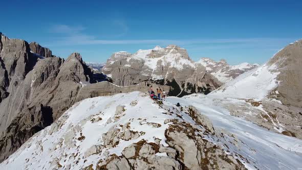 Flying over the Mountain Peak