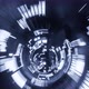 Flying into spaceship tunnel, sci-fi spaceship corridor. - VideoHive Item for Sale