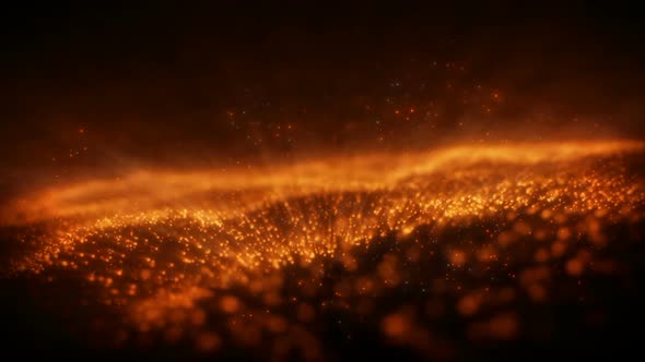 Orange Particle Wave