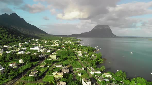 Le Morne Beach Aerial View Mauritius