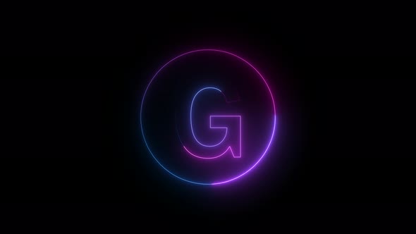 Neon G Text Intro Animation