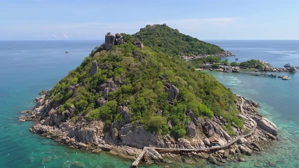 Flight Around a Tropical Island