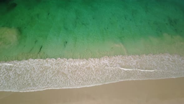 Aerial Waves Green Sea Beach