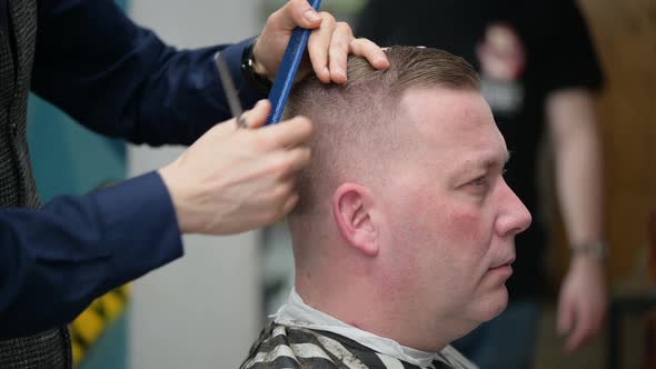 Men's Haircut in Barbershop