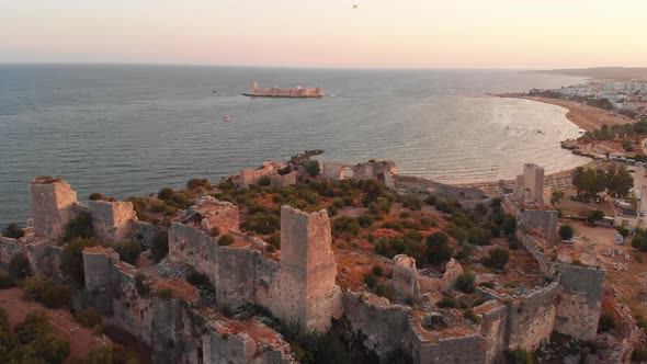 Antik Kiz Kalesi Ruins In Turkey