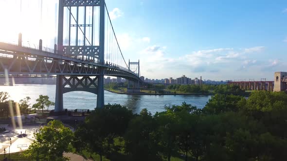 Sun Shines Through Bridge