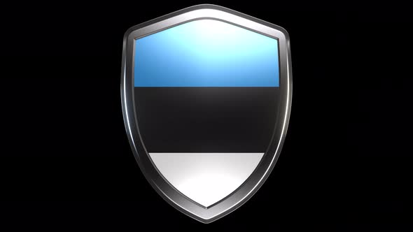 Estonia Emblem Transition with Alpha Channel - 4K Resolution