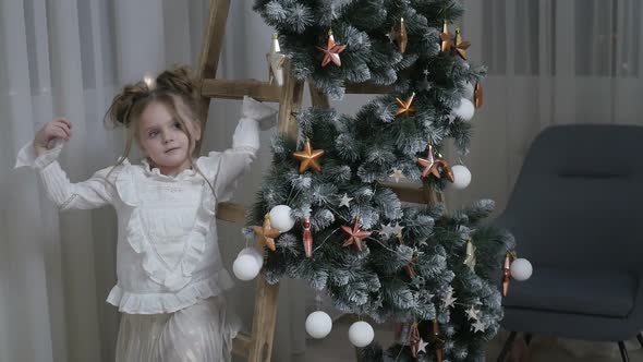 Children with New Year's gifts, happy friends for Christmas