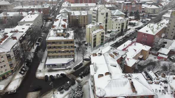 Aerial View of Poltava City in Ukraine