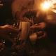 Close up of a man pouring sparkling wine in the glasses - VideoHive Item for Sale