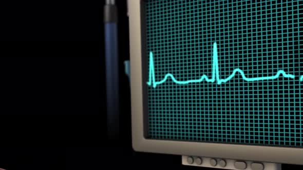 Heartbeat monitor line, seamlessly loop animation,