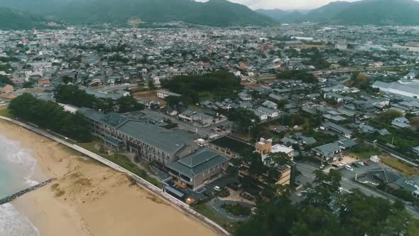 A tourism city of Yamaguchi near the beach, Japan shot by DJI Phantom4pro