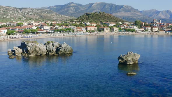 Greece Peloponnese. Stoupa traditional seaside village