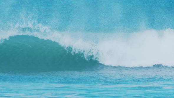 Wave Breaks on the Shore in Brazil