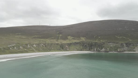 Sea Cliffs In Coastline Surroundings With Keel Beach On Achill Island In The Republic of Ireland. Ae