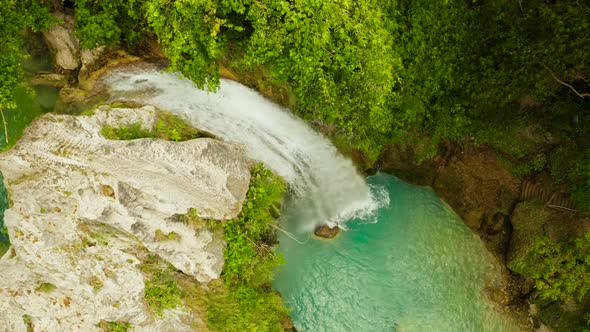 Beautiful Tropical Waterfall Philippines, Cebu