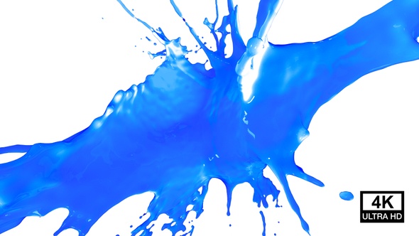 Blue Paint Drops Splash V5