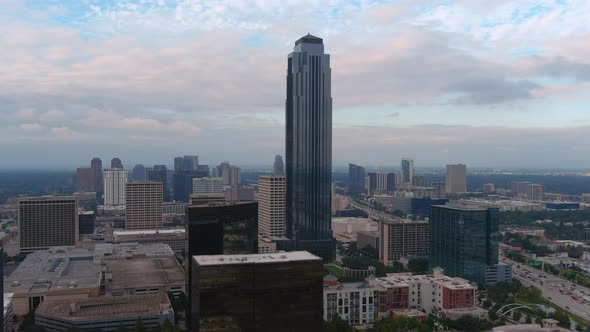 Aerial view of Uptown Houston in the Galleria Mall area