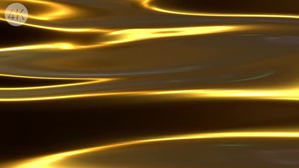 Shiny Gold Wavy Background