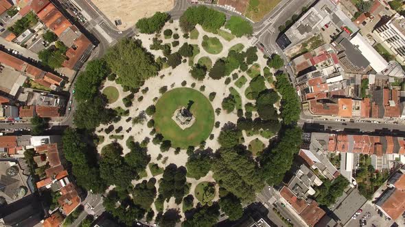 Roundabout of Boavista Aerial View. Porto, Portugal