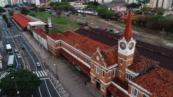 Top view of an old train station inCampinas, Brazil.