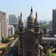 Cathedral, Basilica Sacramentinos, Catholic Church (Santiago, Chile) aerial view - VideoHive Item for Sale