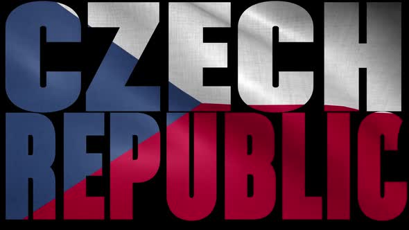 Czech Republic Flag Into Country Name