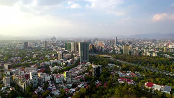shot of Chapultepec forest in mexico city