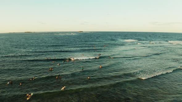 Surf Spot on the Island of Siargao Called Cloud 9