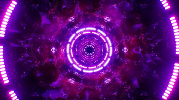 VJ Plasma Energy Neon Tunnel Loop 4K