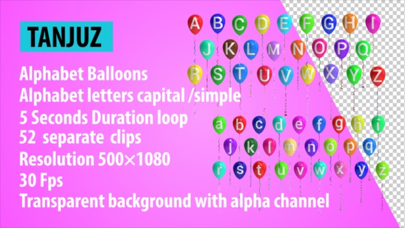 Alphabet Balloons (Greeting/ Birthday/ Anniversary)