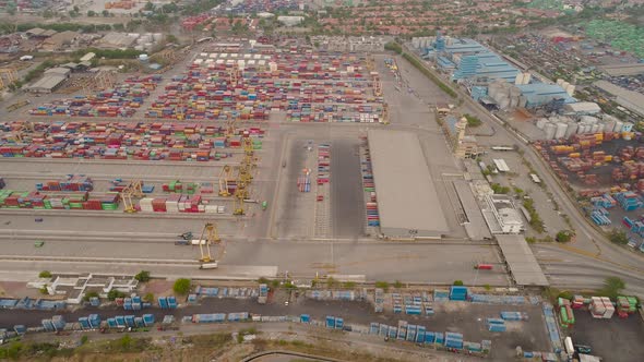 Cargo and Passenger Seaport in Surabaya Java Indonesia