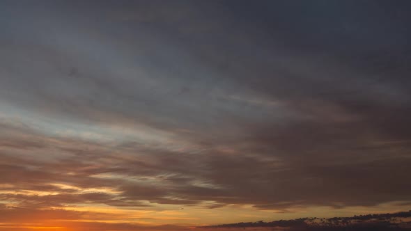 Romantic Sunrise. Orange Sunrise. Dramatic Sunrise, Time Laps