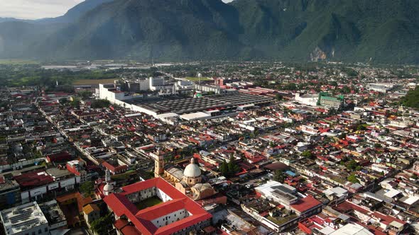 Orbital view around beer factory in Mexico