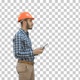 Contractor engineer in hardhat inspecting, Alpha Channel - VideoHive Item for Sale