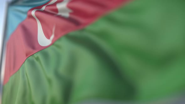 Waving Flag of Azerbaijan