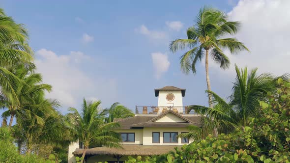 Luxury Resort Apartment with Balcony and Palm Tree