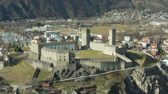 Castelgrande Castle in Bellinzona, Ticino, Switzerland