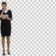 Concentrated young businesswoman using, Alpha Channel - VideoHive Item for Sale