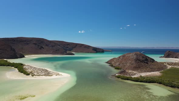 Scenic Aerial View of Balandra Beach