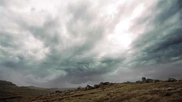 Afternoon Cloudscape in the Falkland Islands (Islas Malvinas).