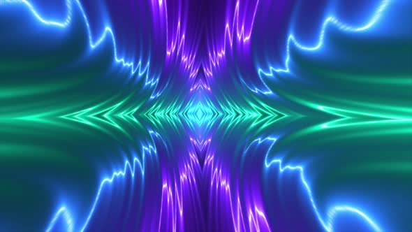Abstract Hologram Neon Background 4K 08