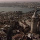 aerial Galata Tower view and golden horn - VideoHive Item for Sale