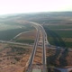 Tall train bridges in the Judea valleys of Israel, aerial drone view - VideoHive Item for Sale