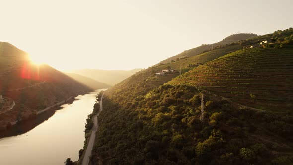 Sunset on River Douro Portugal