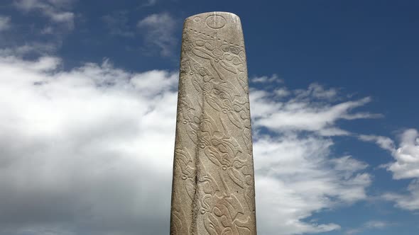 Inscription of Obelisk Menhir From Old Ancient Times