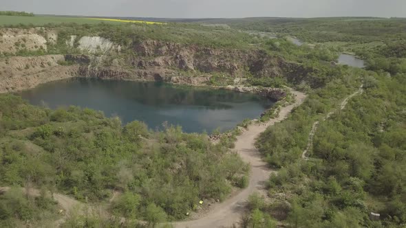 Radon Lake Near Southern Bug River in Mihiia Village Ukraine