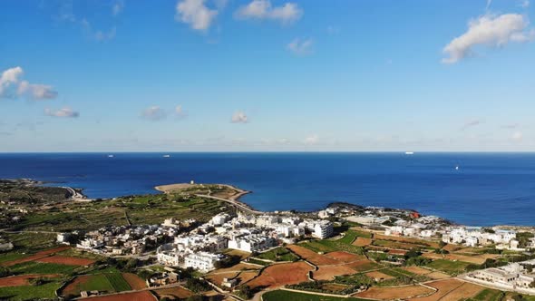 Aerial drone hyperlapse video from Malta, Gharghur and surroundings.