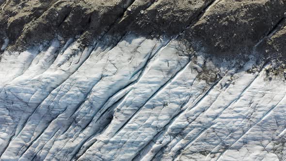 Aerial view of Aletsch Glacier, Valais, Switzerland.