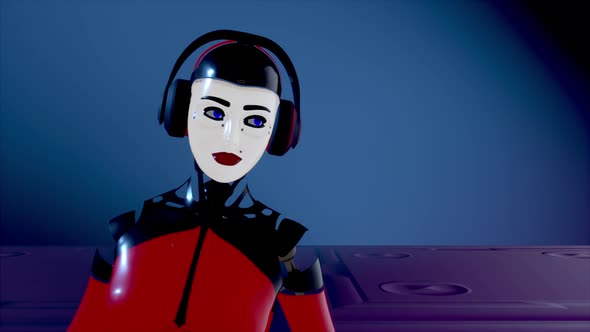 Cute Cyber Girl Android Artificial Intelligence Dj alt